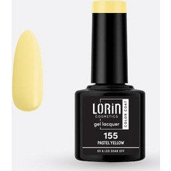Lorin Gel Lacquer 155 Pastel Yellow Ημιμόνιμο Βερνίκι Νυχιών 8ml