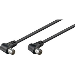 Καλώδιο Κεραίας Coax Male to Coax Female 1.5m Black 03.003.0105