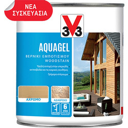 V33 Aquagel Βερνίκι Εμποτισμού Ξύλου Νερού Satin Διάφανο 2.5lt