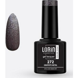 Lorin Gel Lacquer 272 Graphite Metal Ημιμόνιμο Βερνίκι Νυχιών 8ml