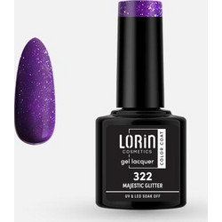 Lorin Gel Lacquer 322 Majestic Glitter Ημιμόνιμο Βερνίκι Νυχιών 8ml