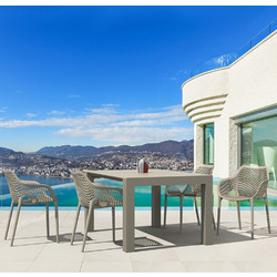 Siesta Vegas Air Xl Σετ Τραπεζαρία Κήπου Πολυπροπυλενίου 5τμχ Μπεζ 20.9985