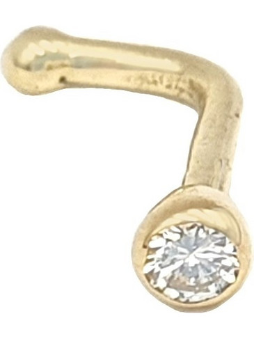 Σκουλαρίκι Μύτης Χρυσό Κ18 με Διαμάντι 2mm (0.03ct)