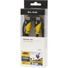 Blow Καλώδιο HDMI 1.4 HDMI Male to HDMI Male 1.5m Black / Yellow
