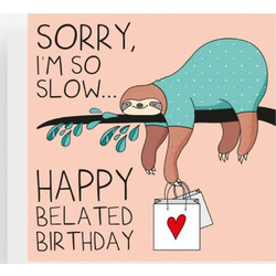 Ευχετήρια Κάρτα Γενεθλίων, Belated Birthday, Legami