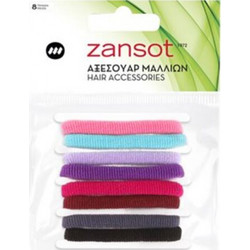 Λάστιχο Μαλλιών Απλό Zansot (Συσ./8τεμ)