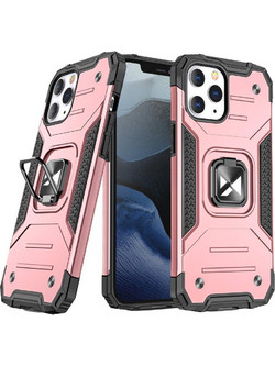 Wozinsky Ring Armor Kickstand Tough Rugged Back Cover Rose Gold (iPhone 13)
