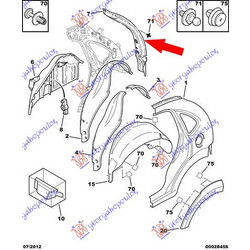 ΦΑΝΟΣΤΑΤΗΣ ΠΙΣΩ (Γ) ΑΡΙΣΤΕΡΗ ΠΛΕΥΡΑ για CITROEN C3 02-10