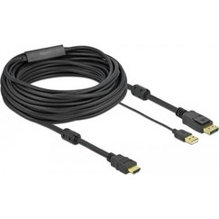 Delock HDMI To DisplayPort Cable, 4K 30Hz, 10m, Black (85968)