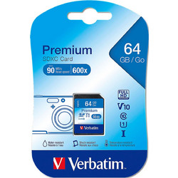 Verbatim Premium SDXC 64GB Class 10 U1 UHS-I