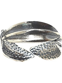 Δαχτυλίδι Ασημένιο 925 Φύλλο Ελιάς, ανοιγόμενο