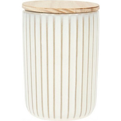 Sitram Δοχείο Mε Καπάκι BAMBOO Κεραμικό Μπεζ 14,5cm SR00529512