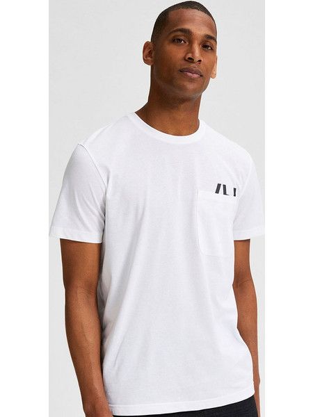 Neck Tee Selected Λευκό