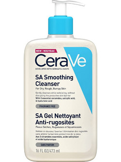 CeraVe SA Smoothing Cleanser Gel Καθαρισμού Προσώπου για Ακμή 473ml