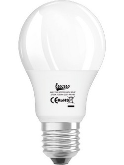 Lucas Λάμπα Led A65 20W E27 4000K (CAA620)