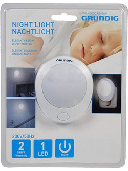 Grundig φωτάκι νυκτός με button On/Off με 1 LED 0.6W