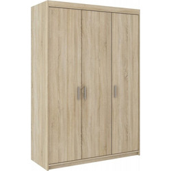 PoliHome Τρίφυλλη Ντουλάπα Ρούχων Ester Μπεζ 133x53x190.5cm 16834519