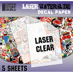 Waterslide Decals - Laser Transparent - Χαρτί για Χαλκομανίες για Laser εκτυπωτή (Διάφανο)