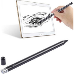 Long Universal Rechargeable Capacitive Touch Screen Stylus Pen with 2.3mm Superfine Metal Nib for iPhone, iPad, Samsung, and Other Capacitive Touch Screen Smartphones or Tablet PC(Black) (OEM)