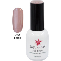 Lilly Nail Art One Step Beige Ημιμόνιμο Βερνίκι Νυχιών 15ml
