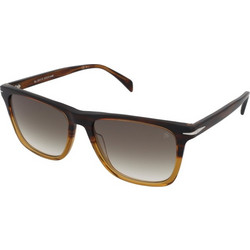 David Beckham DB1092S WGW/9K Ανδρικά Γυαλιά Ηλίου Τετράγωνα Κοκάλινα Καφέ με Πράσινο Degradee Φακό