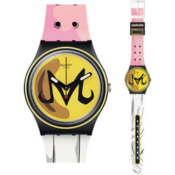 Swatch Γυναικείο Ρολόι με Πολύχρωμο Καουτσούκ Λουράκι GZ358