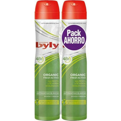 Byly Organic Extra Fresh Φυσικό Αποσμητικό Spray 48h Χωρίς Αλουμίνιο 2x200ml