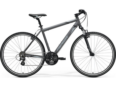 Merida Crossway 10-V 2022 Ποδήλατο Trekking 28" Αλουμινίου με 21 Ταχύτητες Ασημί