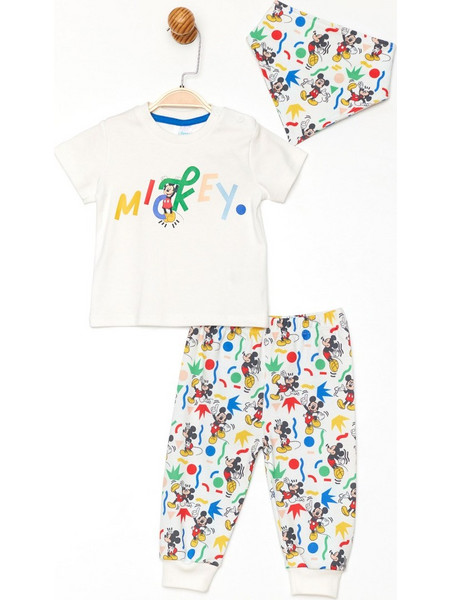 Σετ πιτζάμα βρεφική με σαλιάρα Mickey Mouse Disney MC19448
