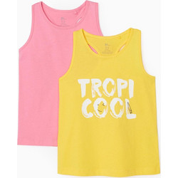 Zippy Σετ Παιδικά T-Shirt Αμάνικα Κίτρινα Φούξια ZKGAP030322061