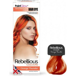 PaintGlow Rebellious Colours Orange Thunder Ημιμόνιμη Βαφή Μαλλιών Χωρίς Αμμωνία 70ml