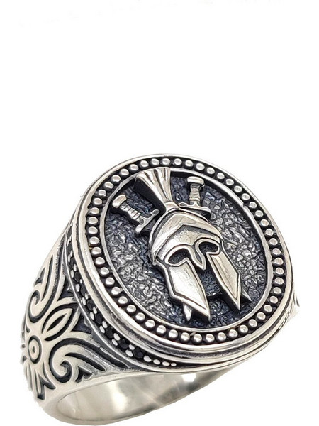 Δαχτυλίδι Anastasios Creations ασήμι 925 με περικεφαλαία FD864