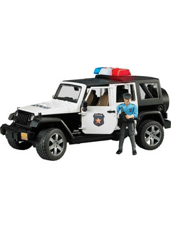 Bruder Τετρακίνητο Αστυνομικό Jeep Wrangler & Αστυνόμος Φιγούρα Δράσης