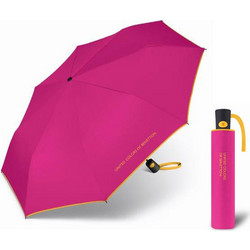 Ομπρέλα σπαστή αυτόματη ροζ με ρέλι United Colors Of Benetton Mini AC Folding Umbrella Pink Yarrow