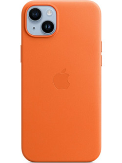 Apple Leather Case with MagSafe Orange (iPhone 14 Plus)