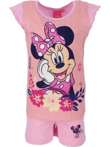 Γνήσια Παιδικά Πυτζαμάκια Disney Minnie Mouse - Σετ 100% Βαμβακερα Ρόζ