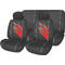 Autoline X-Racing Flame Set Black 6τμχ