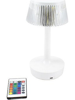 Andowl Επιτραπέζιο Διακοσμητικό Φωτιστικό με Φωτισμό RGB LED Μπαταρίας Διάφανο Q-TL153