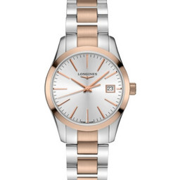 Longines Γυναικείο Ρολόι με Ασημί Ροζ Χρυσό Μεταλλικό Μπρασελέ L2.386.3.72.7 Longines Γυναικείο Ρολόι με Ασημί Ροζ Χρυσό Μεταλλικό Μπρασελέ L2.386.3.72.7
