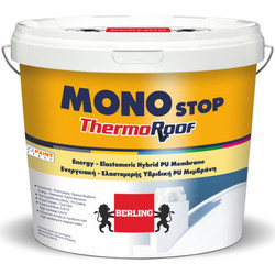 Berling MonoStop ThermoRoof Ελαστομερές Επαλειφόμενο Υβριδικό Μονωτικό Ταράτσας Λευκό 10lt