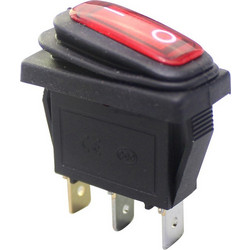 Διακόπτης rocker φωτιζόμενος 220V 3P Στεγανός (FL3-KCD3-101N-3R/250V) 15875