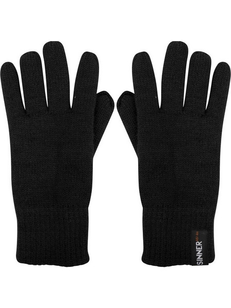 Sinner Wilderness Knitted Glove Blk Unisex Γάντια