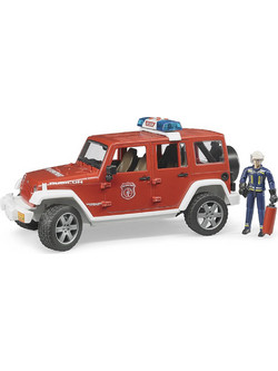 Bruder Πυροσβεστικό Jeep Wrangler & Πυροσβέστης Φιγούρα Δράσης