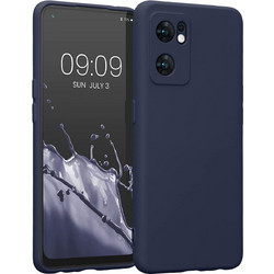 KWmobile Soft Slim Flexible Rubber Cover with Camera Protector - Θήκη Σιλικόνης Oppo Find X5 Lite με Πλαίσιο Κάμερας - Blueberry (57633.186)