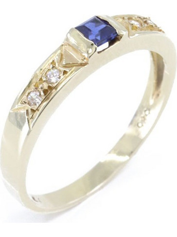 Δαχτυλίδι 14 Κ με ζαφείρι και zircon, 1403