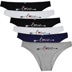 6 τμχ βαμβακερά σλιπ με απαλές ραφές love multi 2