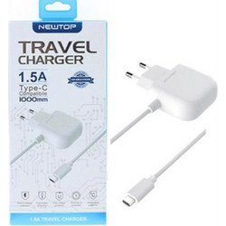 Newtop Φορτιστής με Καλώδιο με Θύρα USB Type-C White CM09