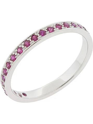 Million Diamonds Γυναικείο Δαχτυλίδι Σειρέ Ολόβερο από Λευκόχρυσο 18K με Ρουμπίνι RL17658