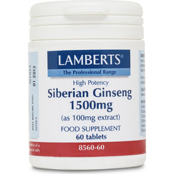 Lamberts Siberian Ginseng 1500mg 60 Ταμπλέτες