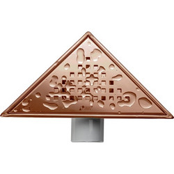 RAVENNA Σιφώνι δαπέδου Γωνιακό Kackar Rose Gold 17,5 x 17,5 Περιστρεφόμενο με Σχάρα Ιnox